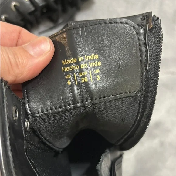 ALDO Black Leather Ankle Boots - Picture 9 of 9